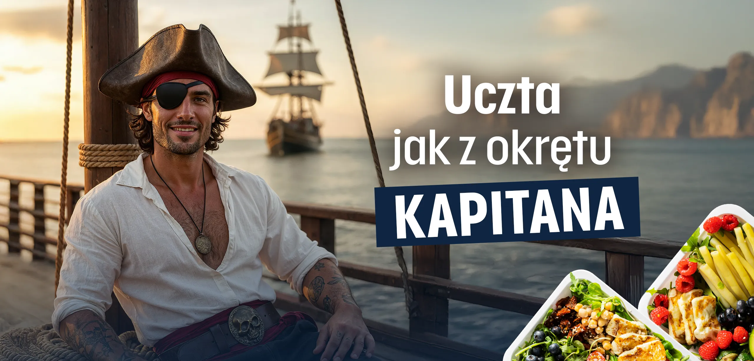 Nowa promocja Diety Pirata. Uczta jak z okrętu kapitana! Tani i smaczny catering dietetyczny Warszawa i Polska
